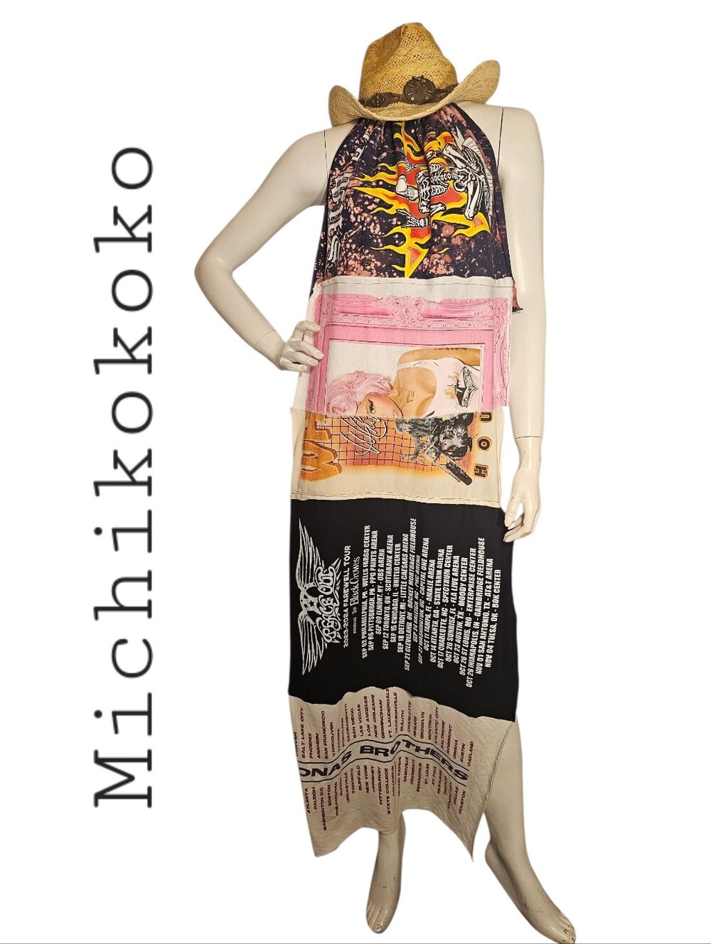 Backless Halter Top Cover Up Upcycled Creation Made By Michikokoko
